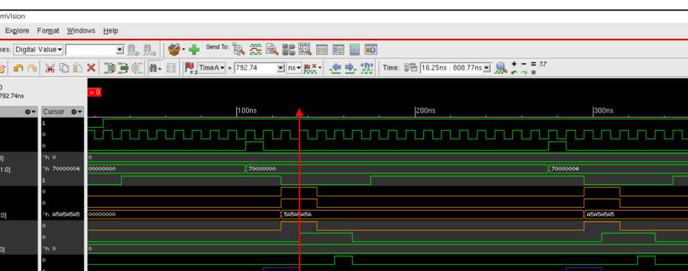 Lab7 AXI waveform full transaction view